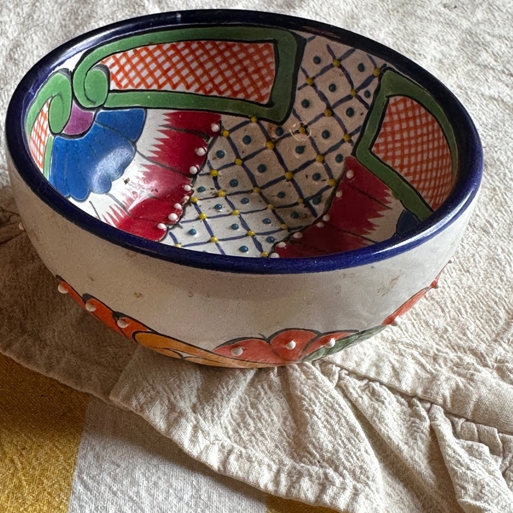 Mexico Handcrafted Multicolor Ceramic Bowl